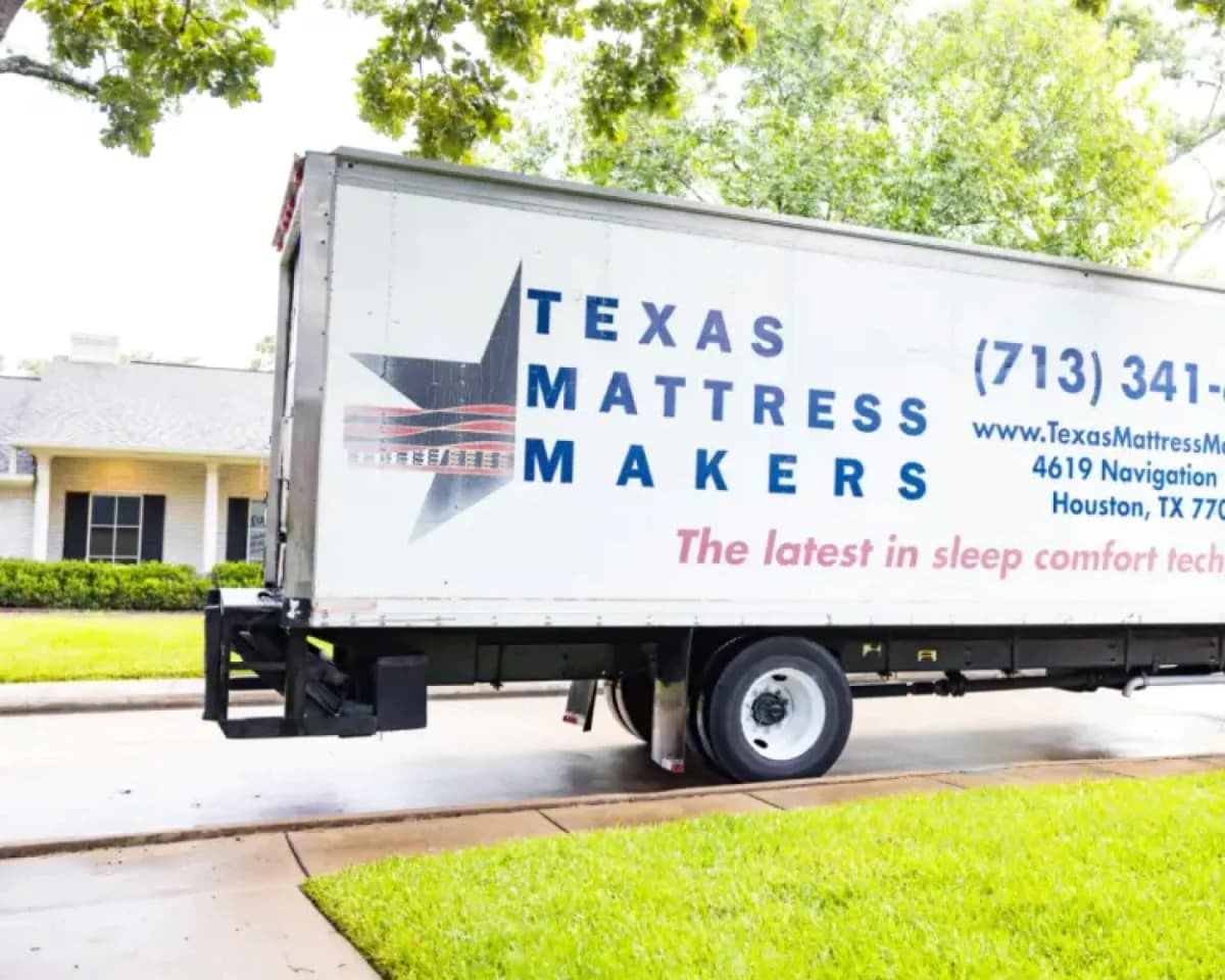 Texas Mattress Makers delivery truck